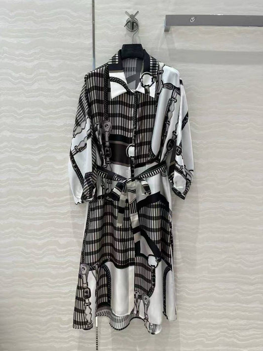 Hermes Silk Wool Dress