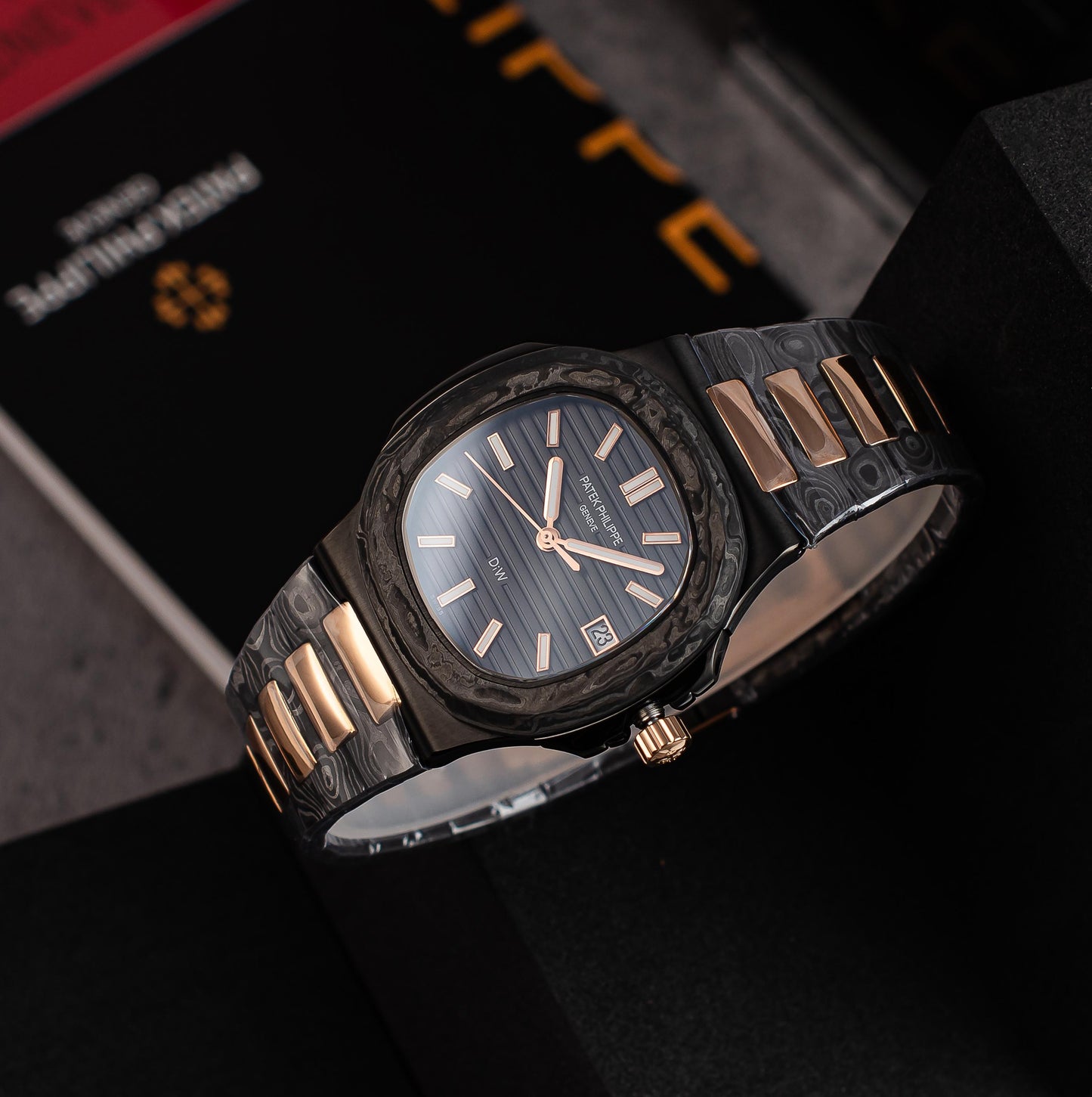 Patek Philippe DiW Carbon Nautilus 2 Colors