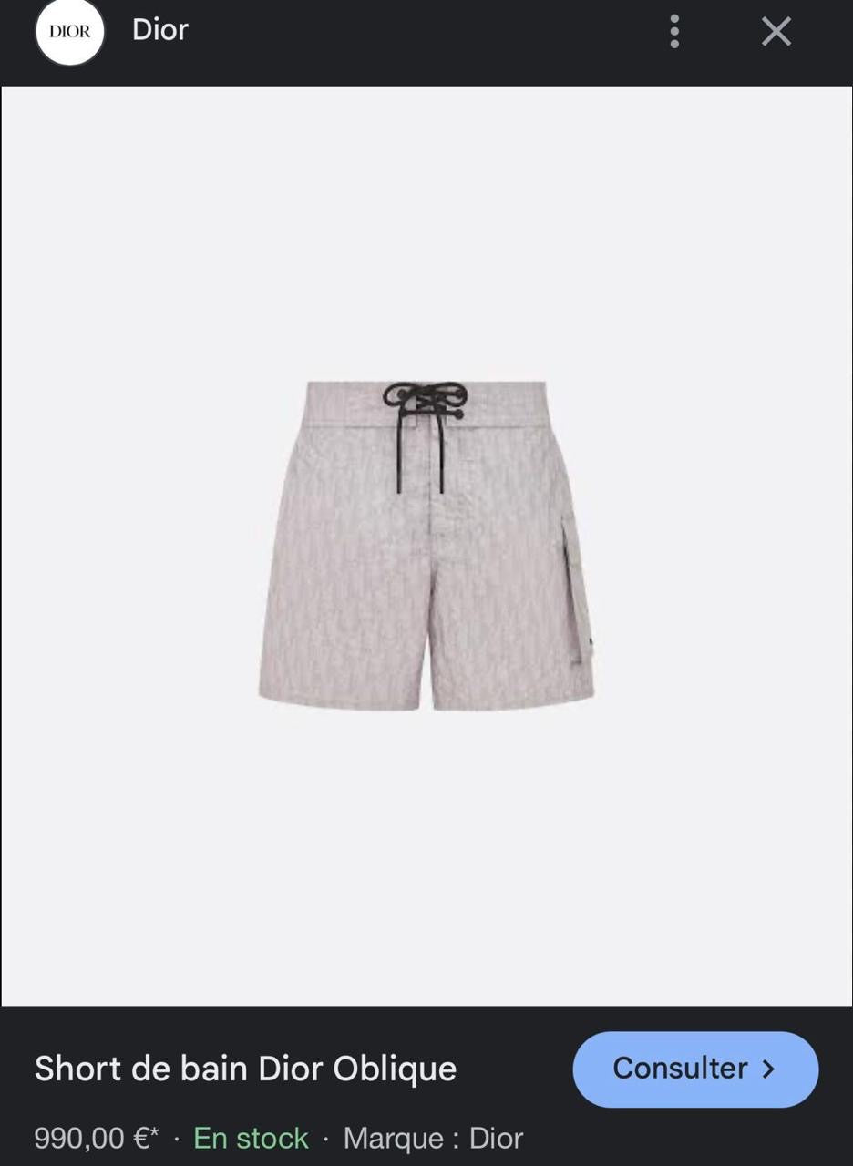 Dior Oblique Shorts 5 colors