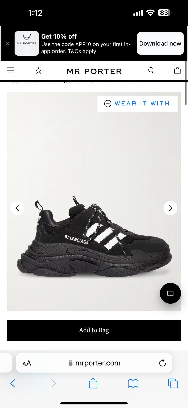 Balenciaga X Adidas Shoes