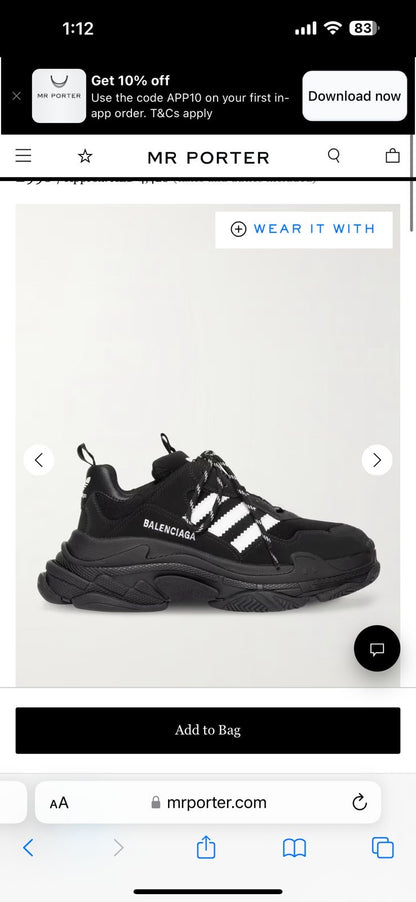 Balenciaga X Adidas Shoes