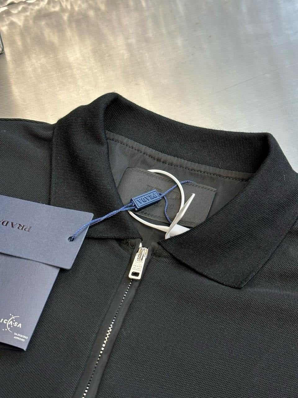 Prada Zipper Polo Shirt