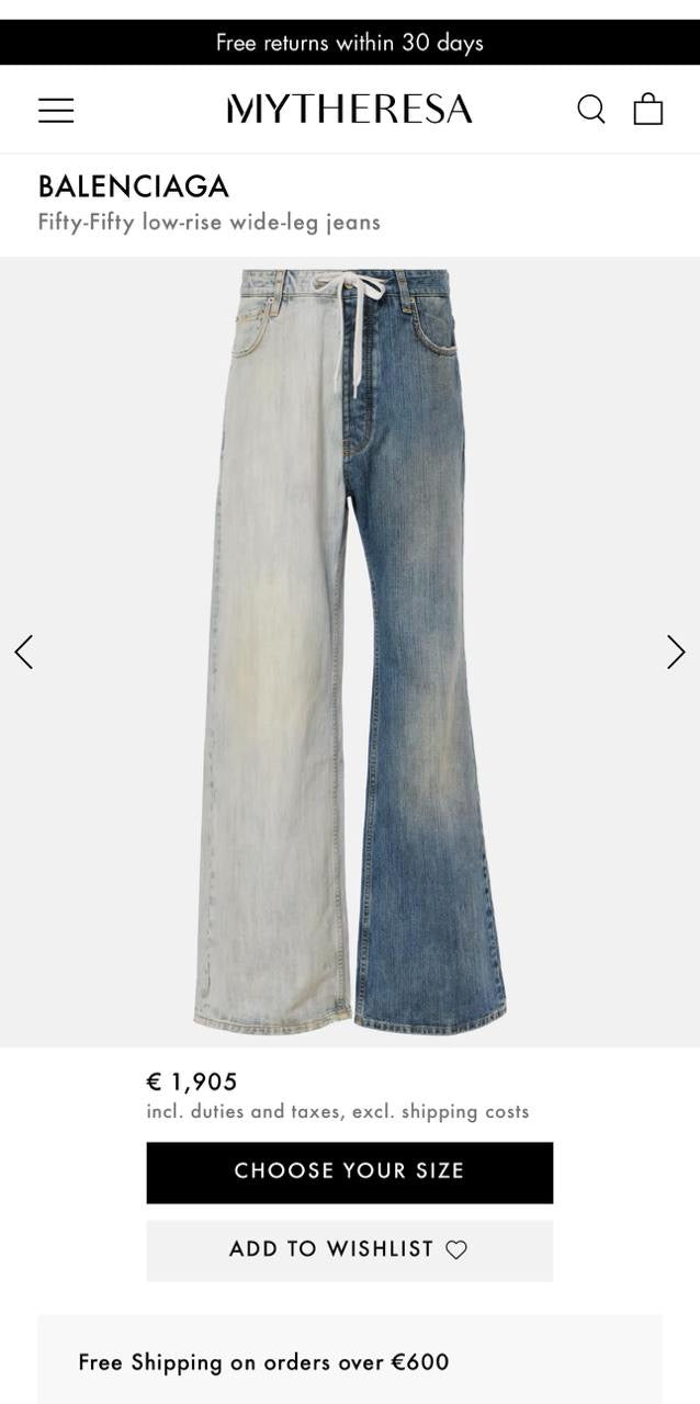 Balenciaga Jeans Pants