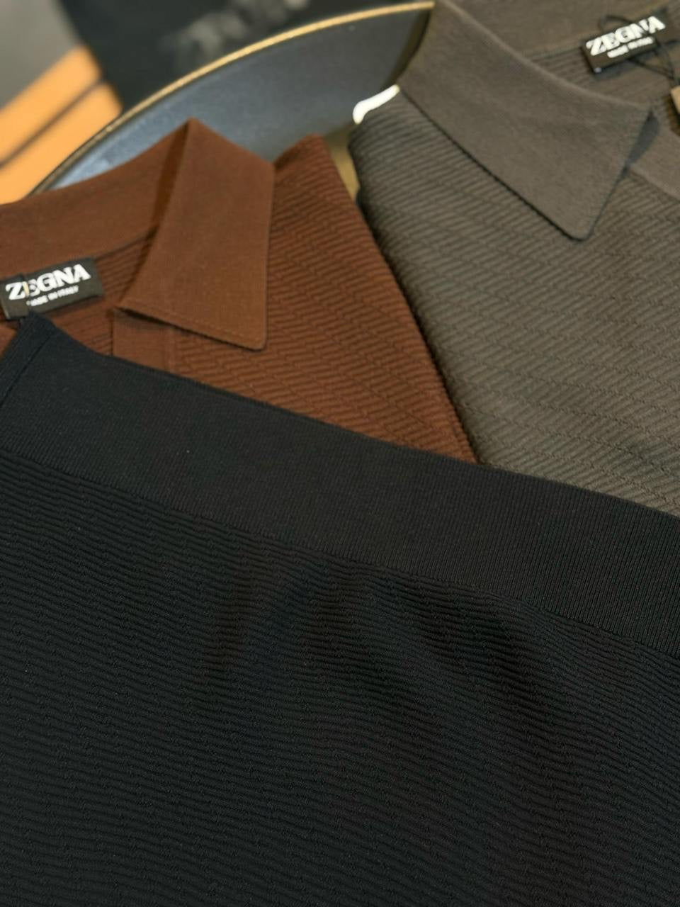 Zegna Cashmere Polo Shirt 3 colors