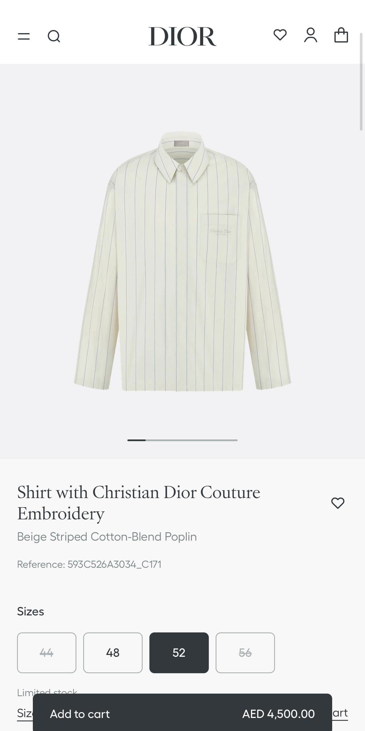 Dior Long Sleeve Shirt