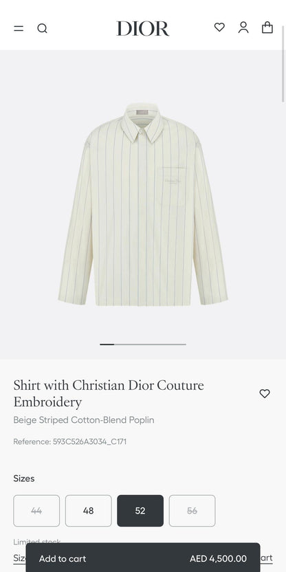 Dior Long Sleeve Shirt