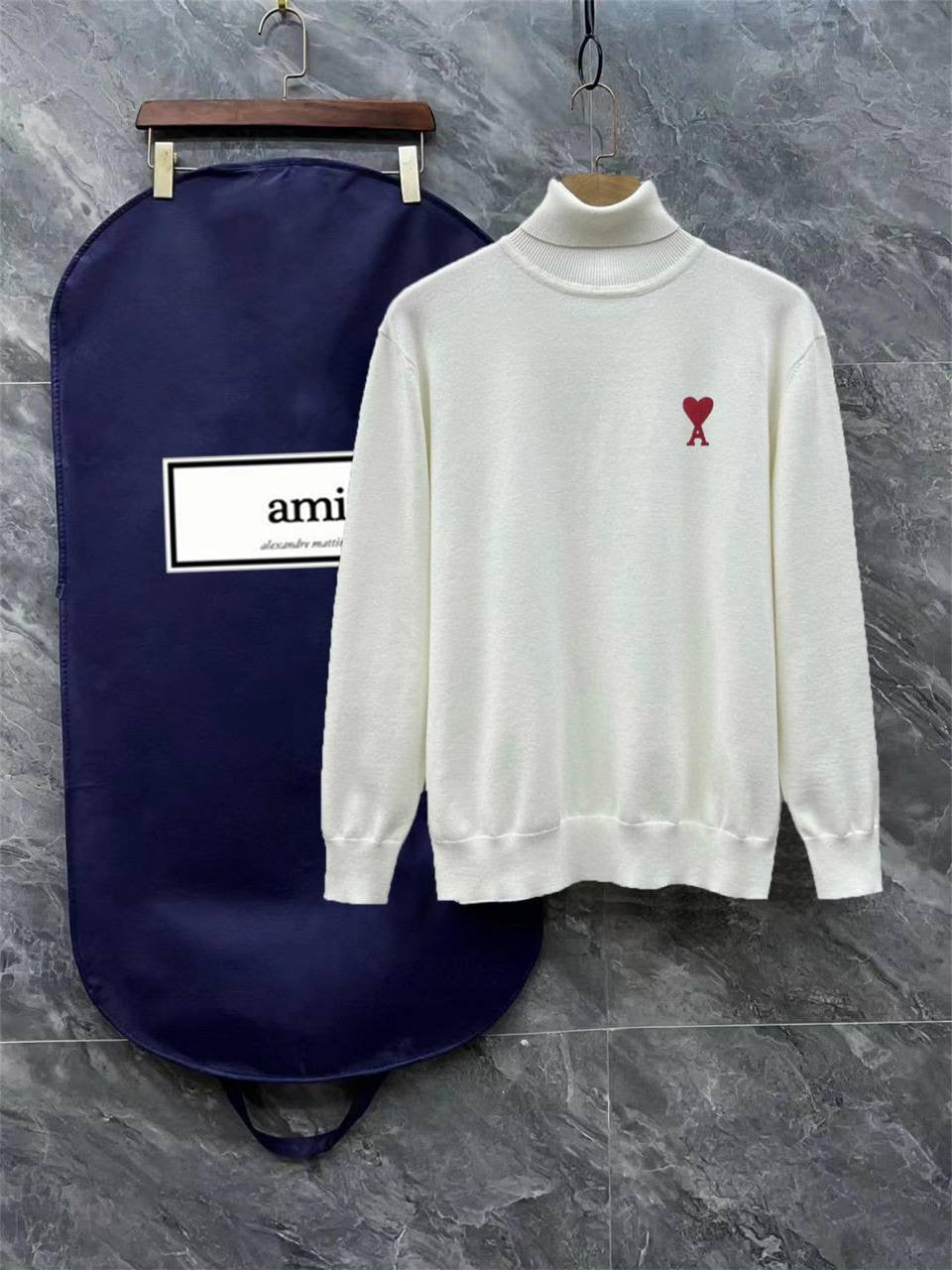 AMI High Neck Sweater