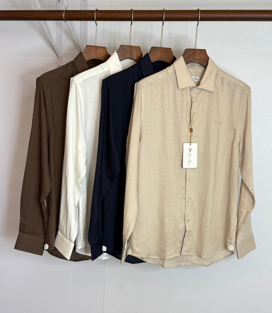 Loro Piana Long Sleeve Linen Shirt