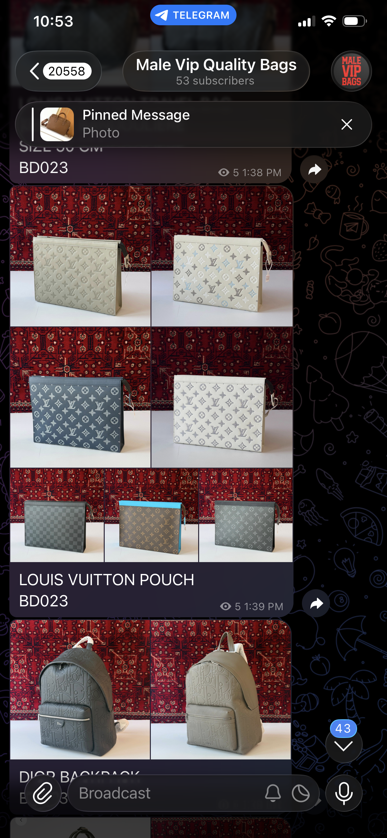 Louis Vuitton Clutch Bag 7 Colors (Vip)