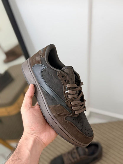 Nike Air Jordan 1 Retro Low OG SP Travis Scott in "Velvet Brown". VIP Quality