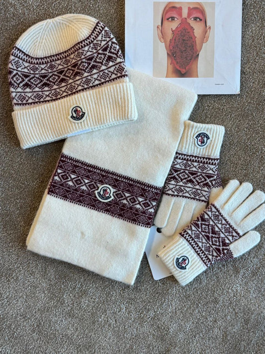Moncler Set(Beanie-Scarf-Gloves)