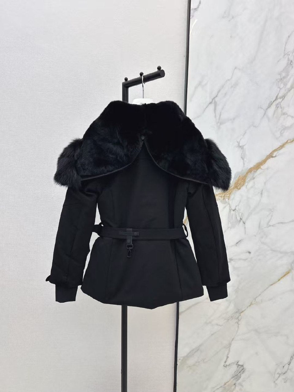 Moncler Belted Jacket - Black, Light Blue, Beige, White, Pink