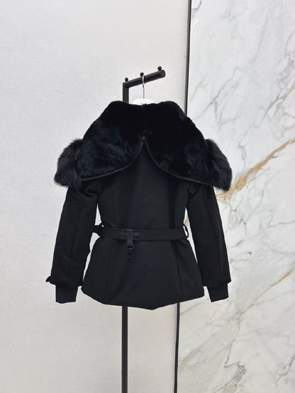 Moncler Belted Jacket - Black, Light Blue, Beige, White, Pink