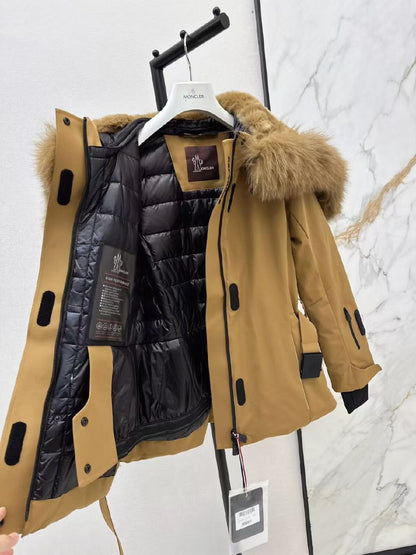 Moncler Belted Jacket - Black, Light Blue, Beige, White, Pink