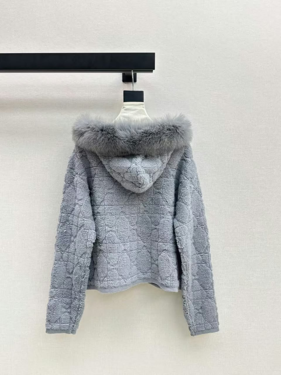 Dior Quilted Hooded Jacket - Grey