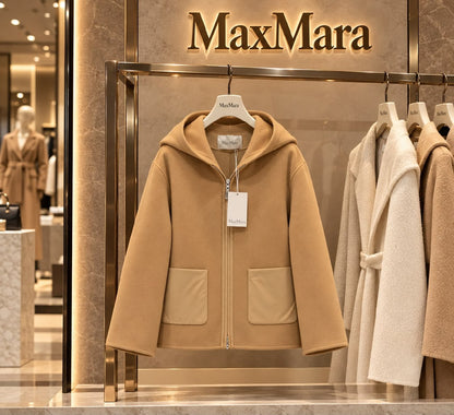Max Mara Hooded Jacket - Beige