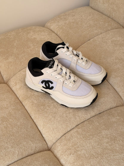 Chanel Sneakers - White, Black