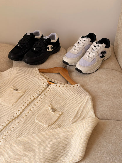 Chanel Sneakers - White, Black