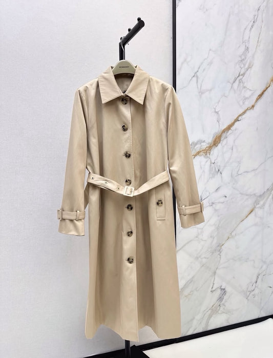 Burberry Single-Breasted Trench Coat - Beige