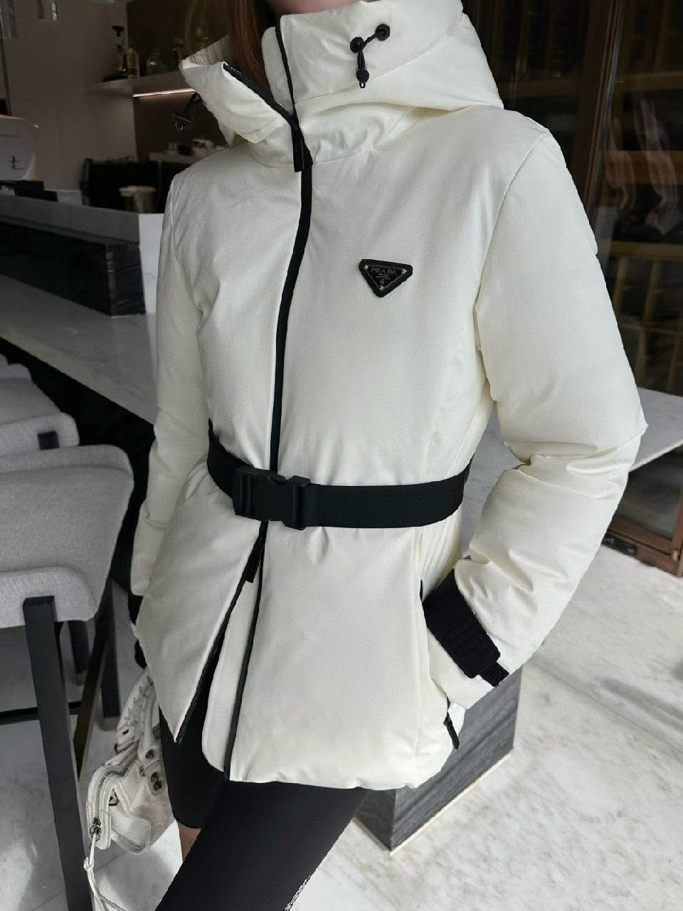 Prada Hooded Jacket - White