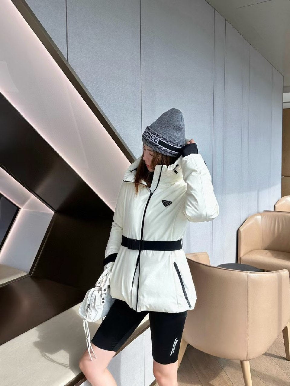Prada Hooded Jacket - White