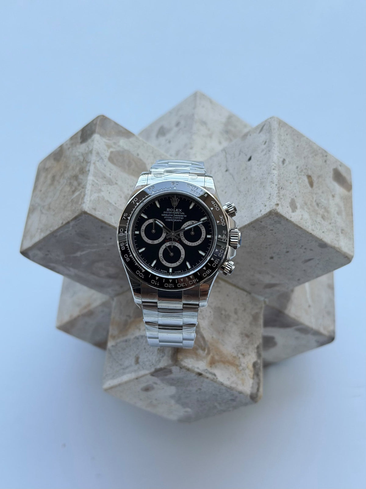 Rolex Watch - Silver & Black