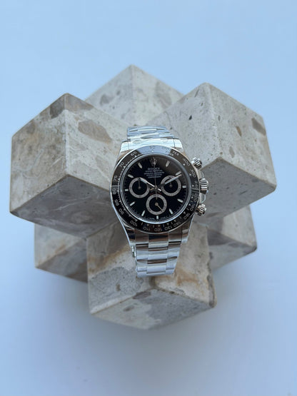 Rolex Watch - Silver & Black