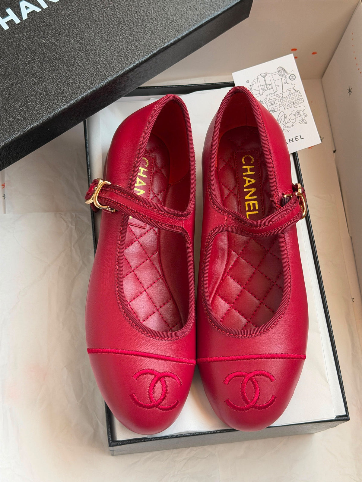 Chanel Mary Jane Ballerina - Red