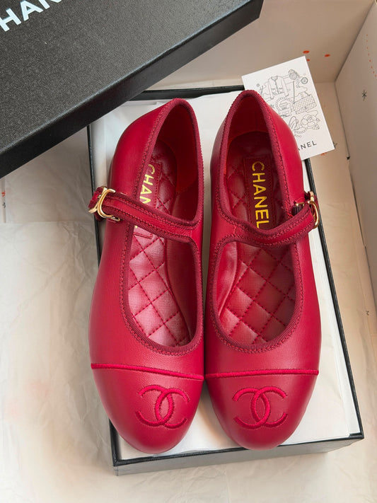 Chanel Mary Jane Ballerina - Red