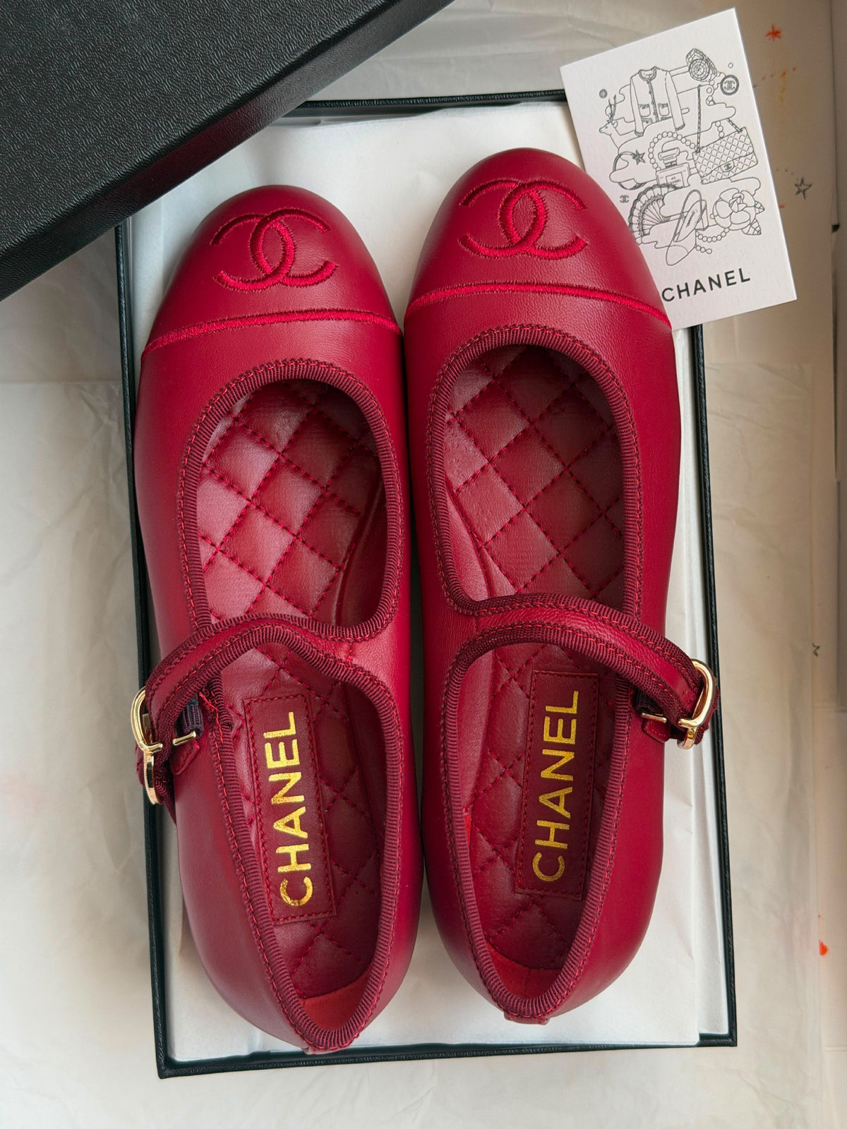 Chanel Mary Jane Ballerina - Red
