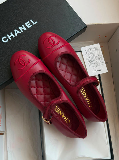 Chanel Mary Jane Ballerina - Red