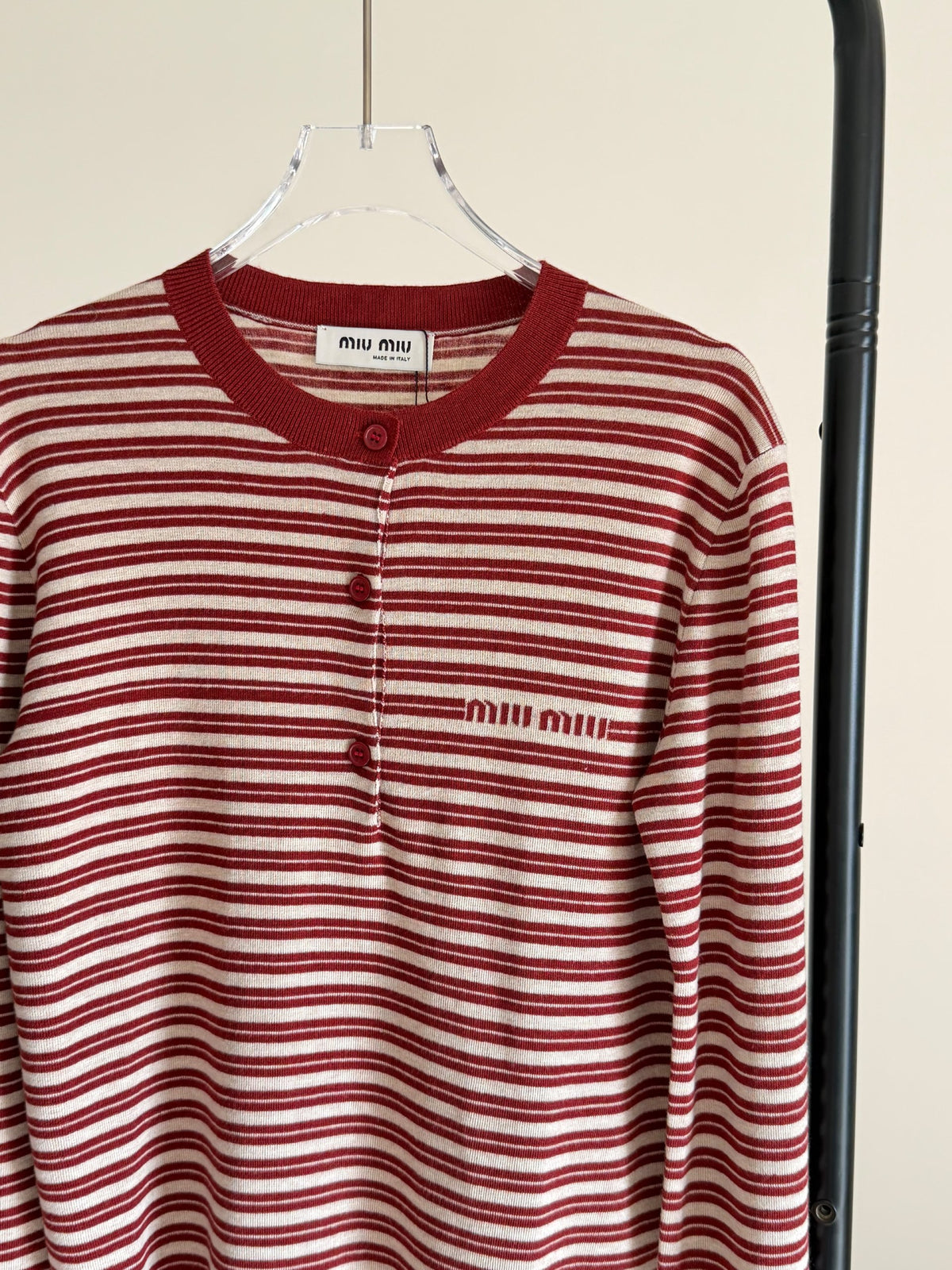 Miu Miu Cardigan - Burgundy