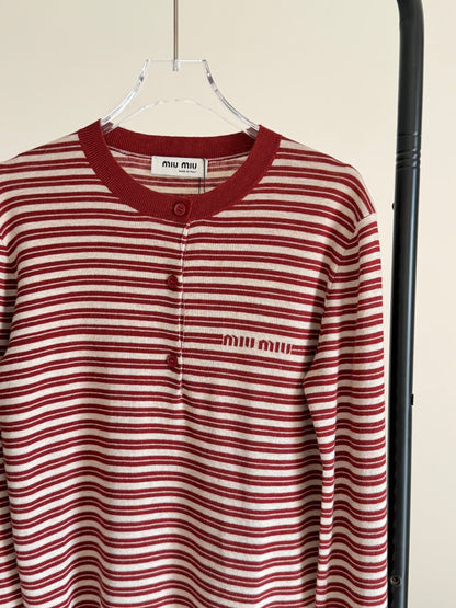 Miu Miu Cardigan - Burgundy
