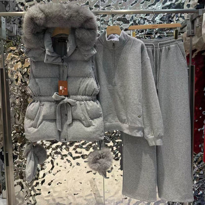 Loro Piana Hooded Set - Grey