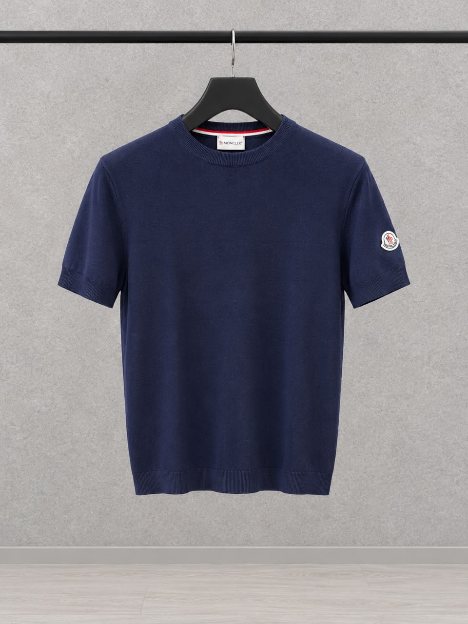 Moncler Knitted T-Shirt - Navy