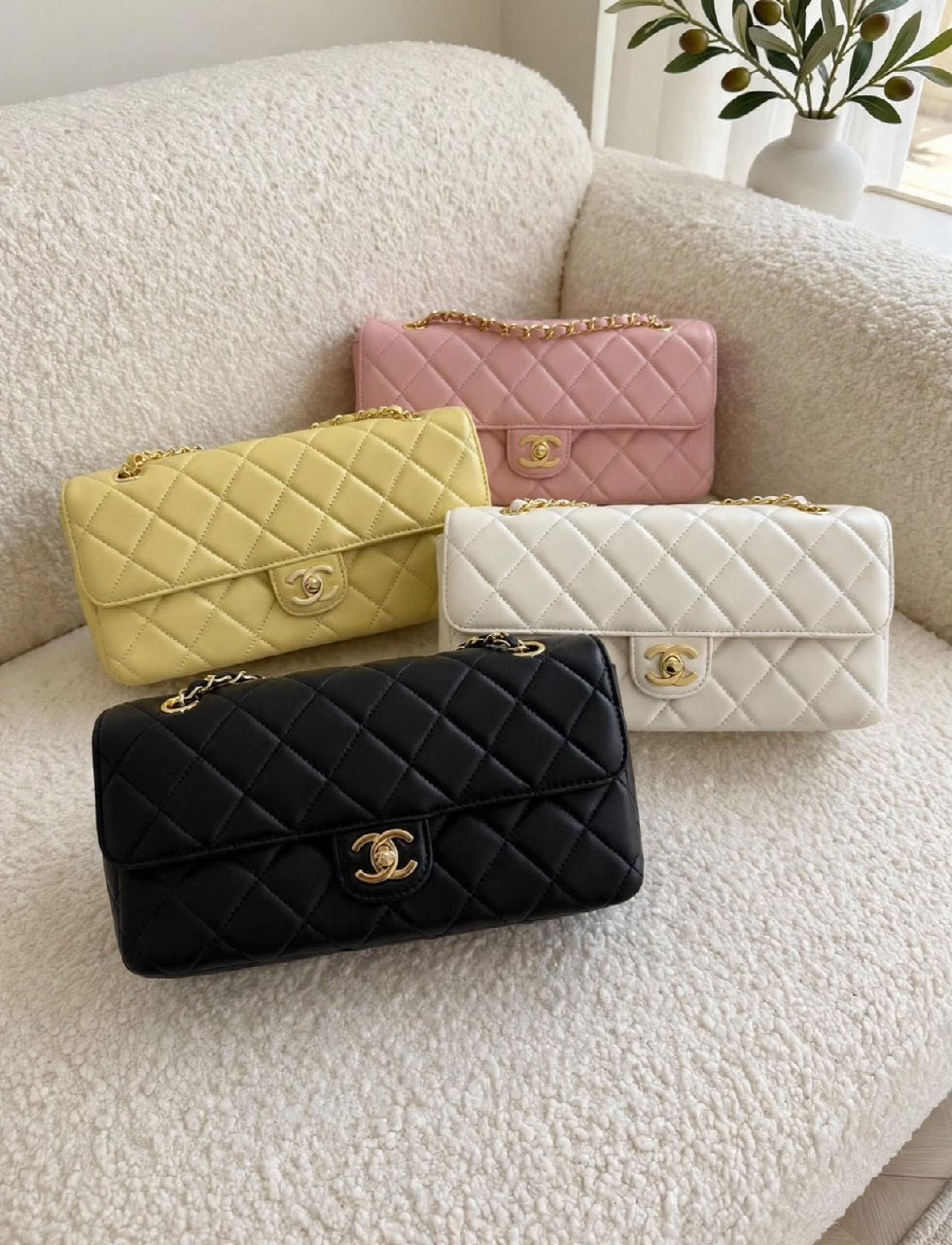 Chanel Shoulder Bag - Black, Yellow, White, Pink