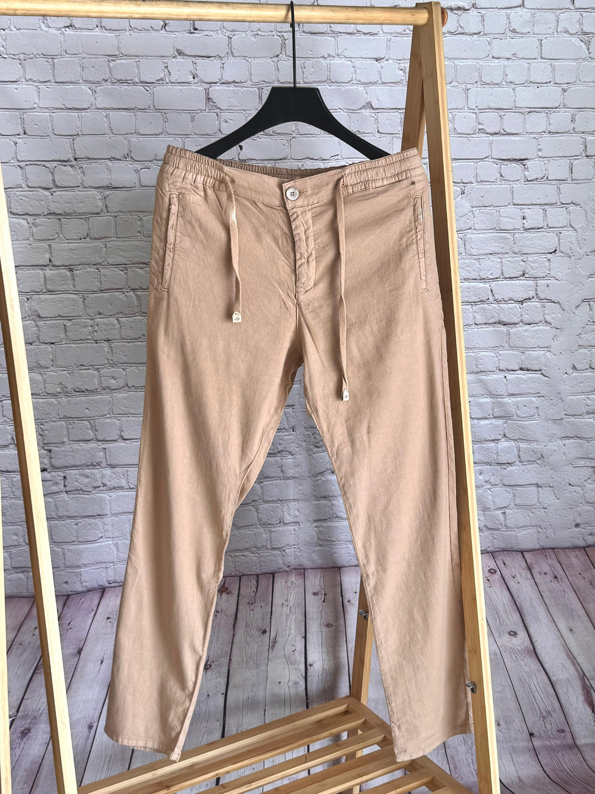 Loro Piana Pants - Beige, Navy, White