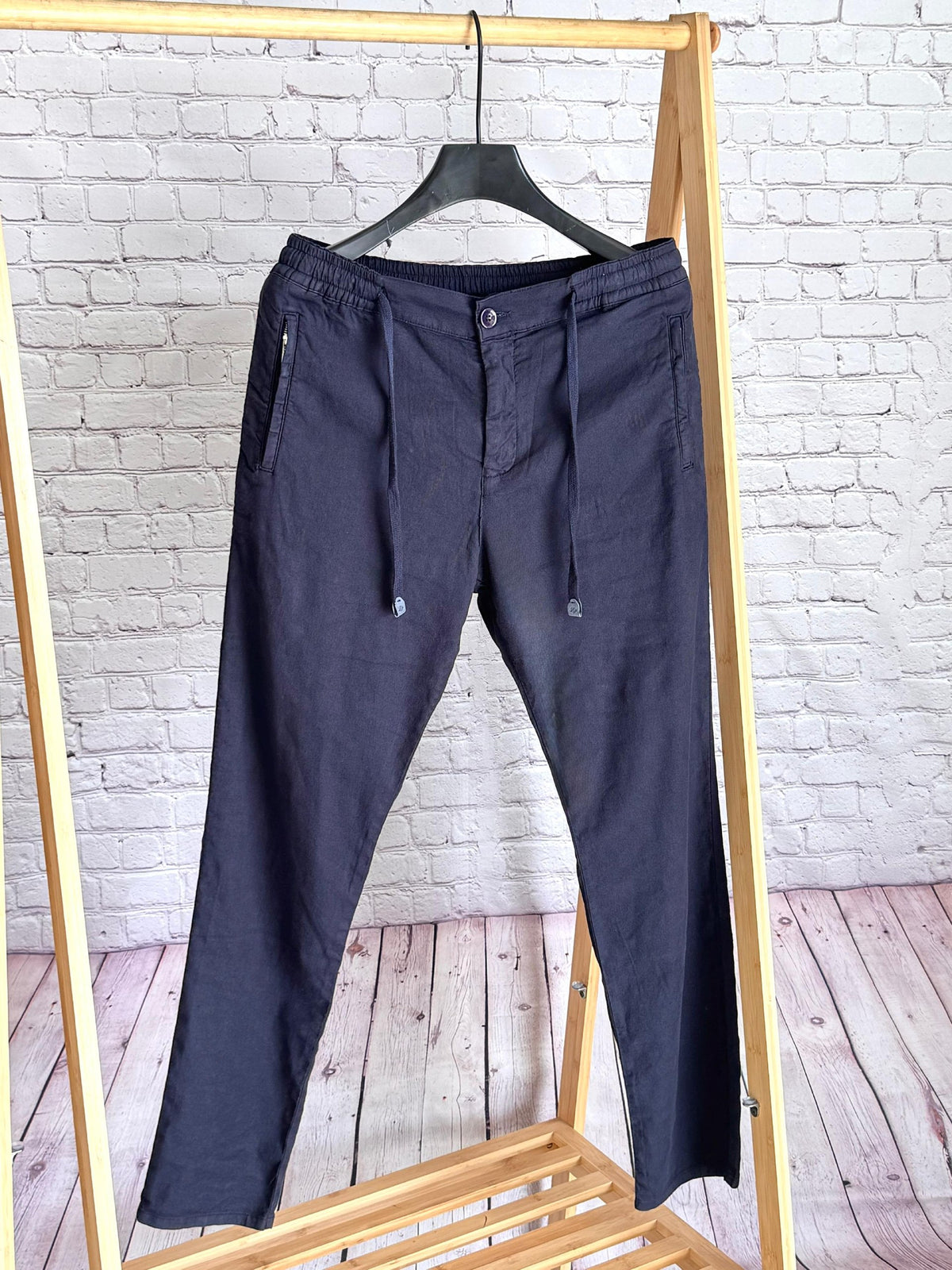 Loro Piana Pants - Beige, Navy, White