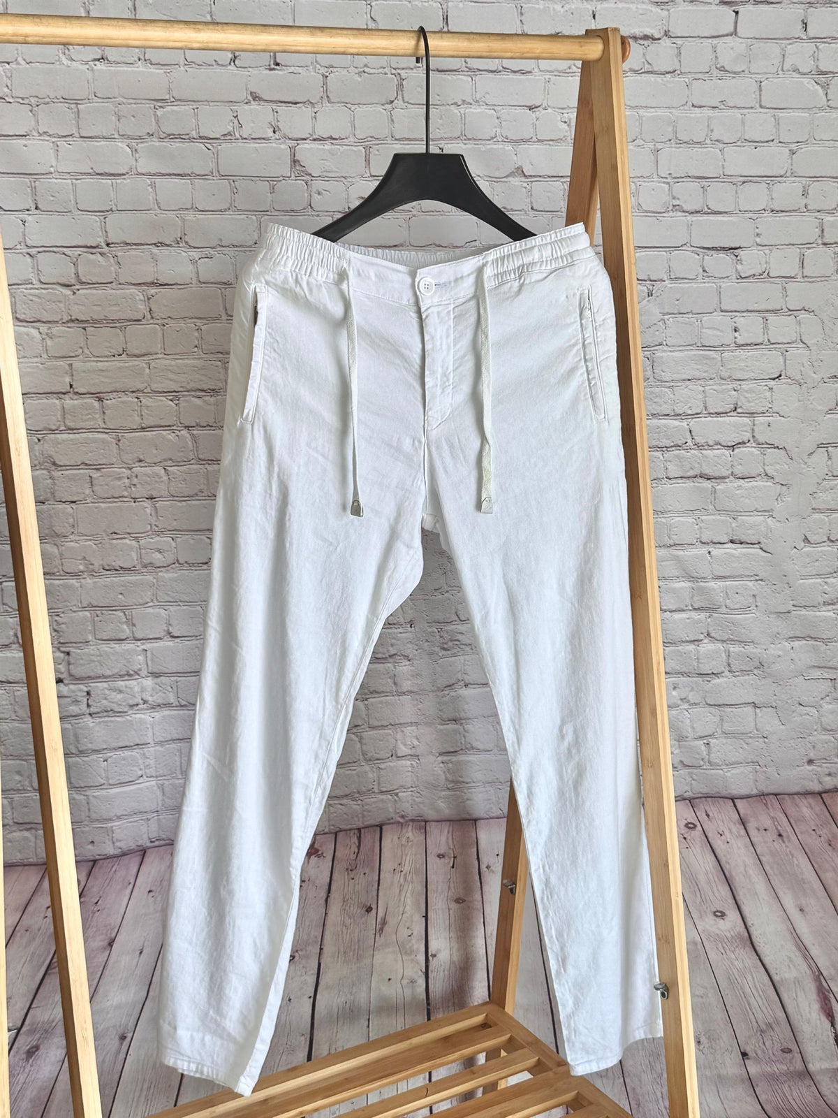 Loro Piana Pants - Beige, Navy, White