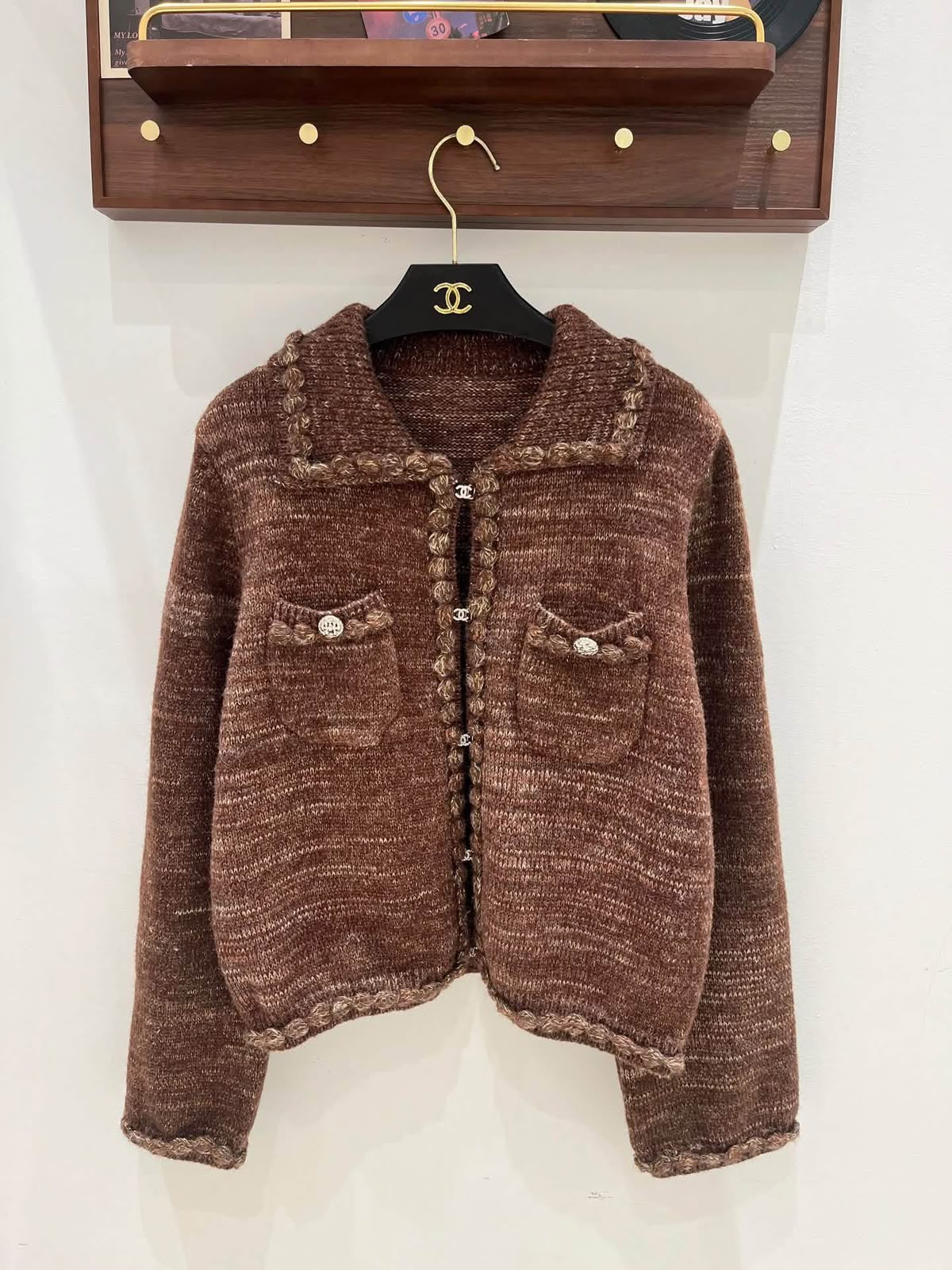 Chanel Pocket Cardigan - Brown, Blue