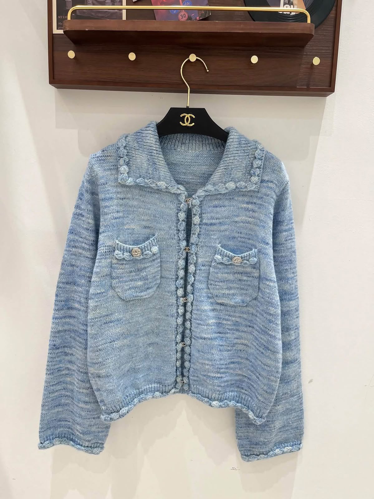 Chanel Pocket Cardigan - Brown, Blue