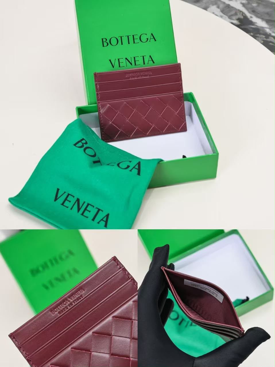 Bottega Veneta Card Holder - Burgundy
