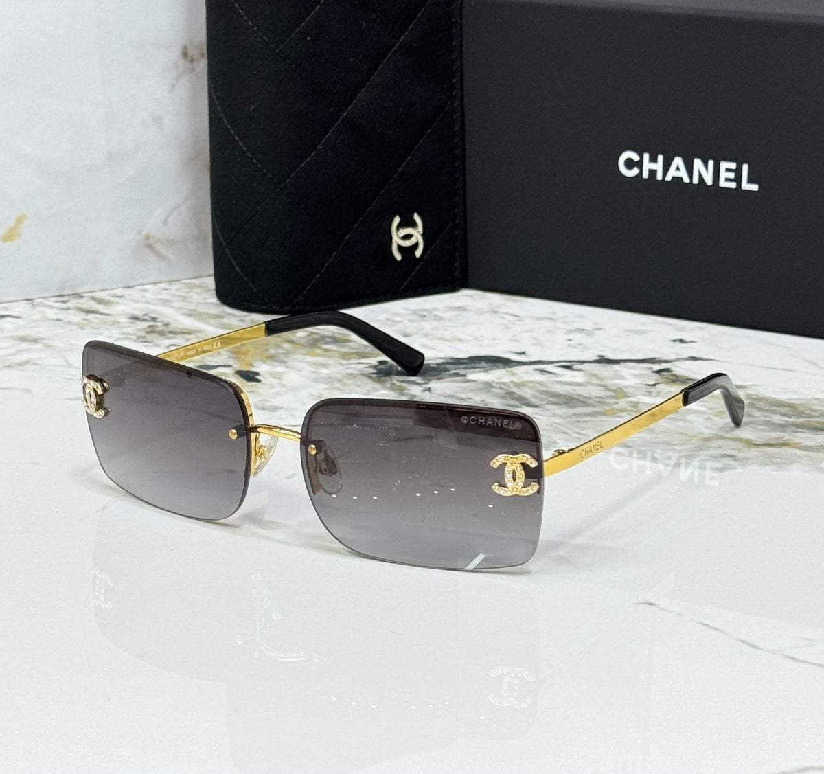 Chanel Sunglasses - Gold & Grey