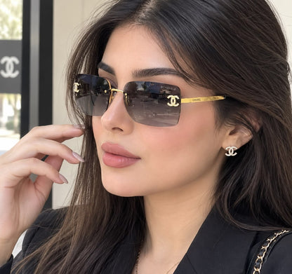 Chanel Sunglasses - Gold & Grey