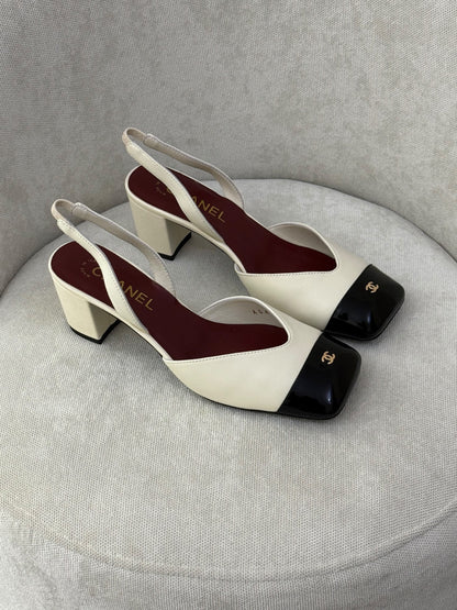 Chanel Heels - White & Black