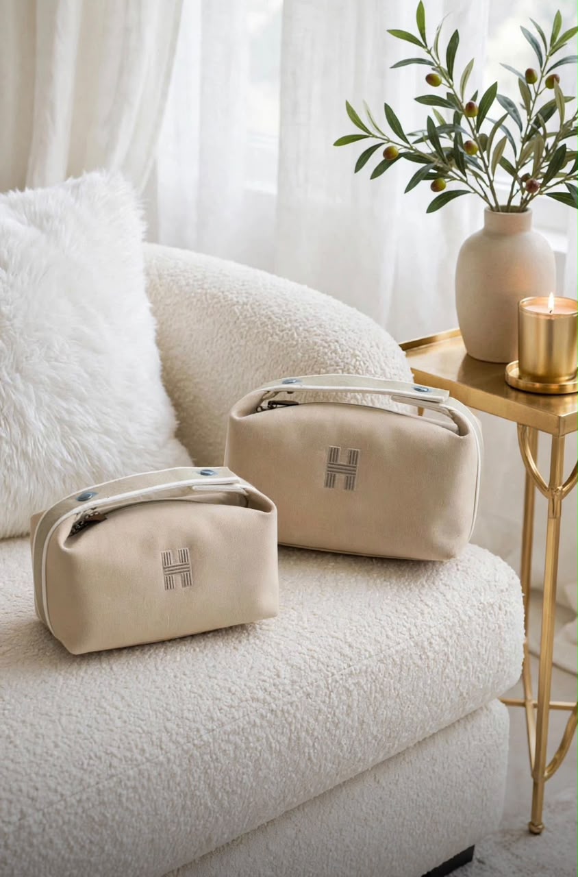 Hermès Makeup Bag - Beige