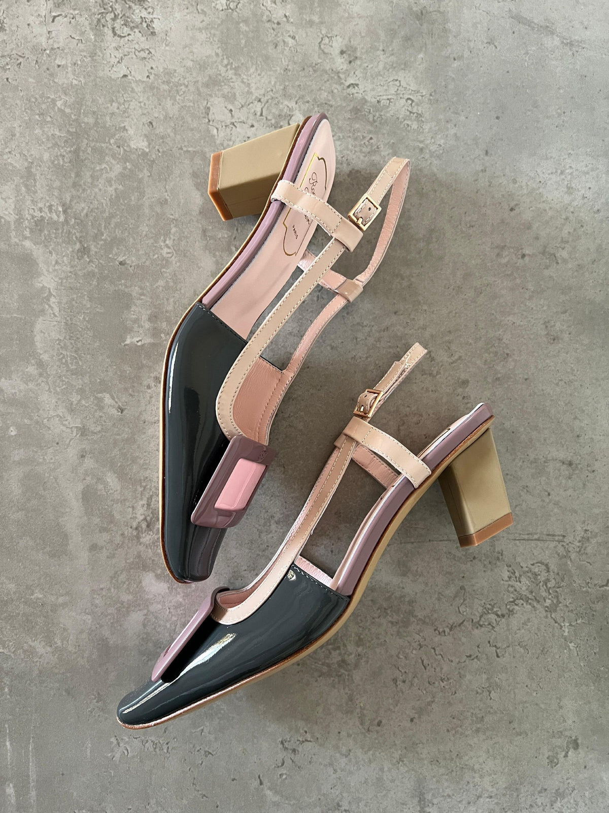 Roger Vivier Pointed-Toe Heels - Black & Pink