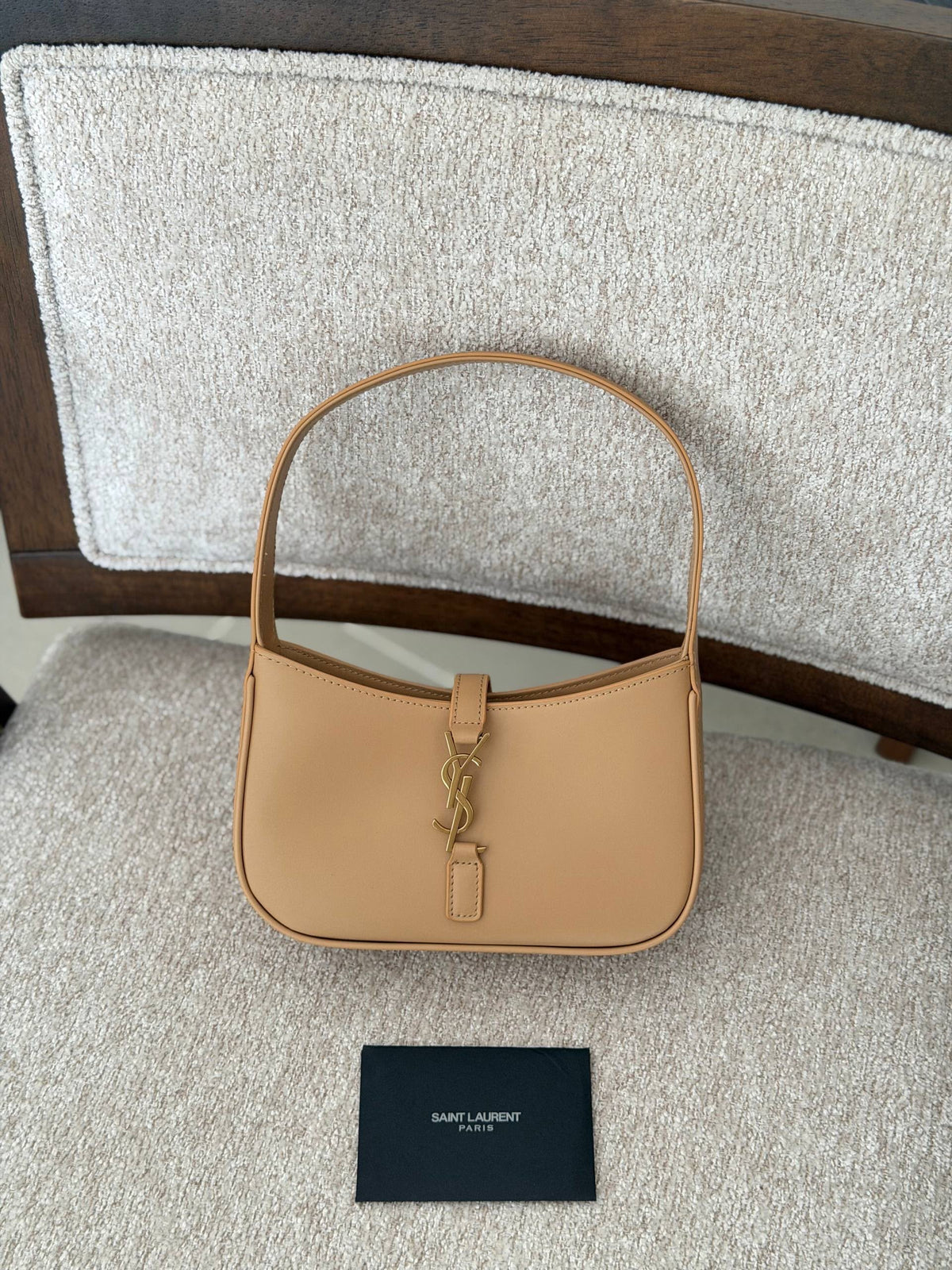 YSL Curved Shoulder Bag - Beige, Pink, Black, White, Brown, Green