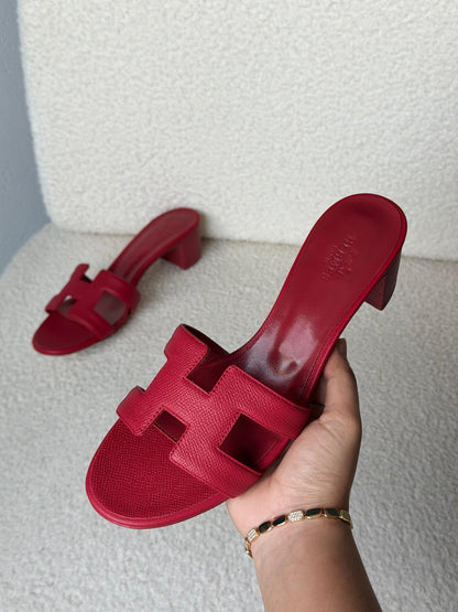 Hermès Oran Heels - Burgundy