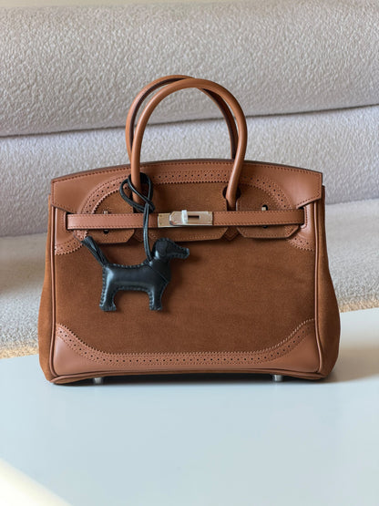 Hermès Birkin Handbag Scalloped Trim - Brown